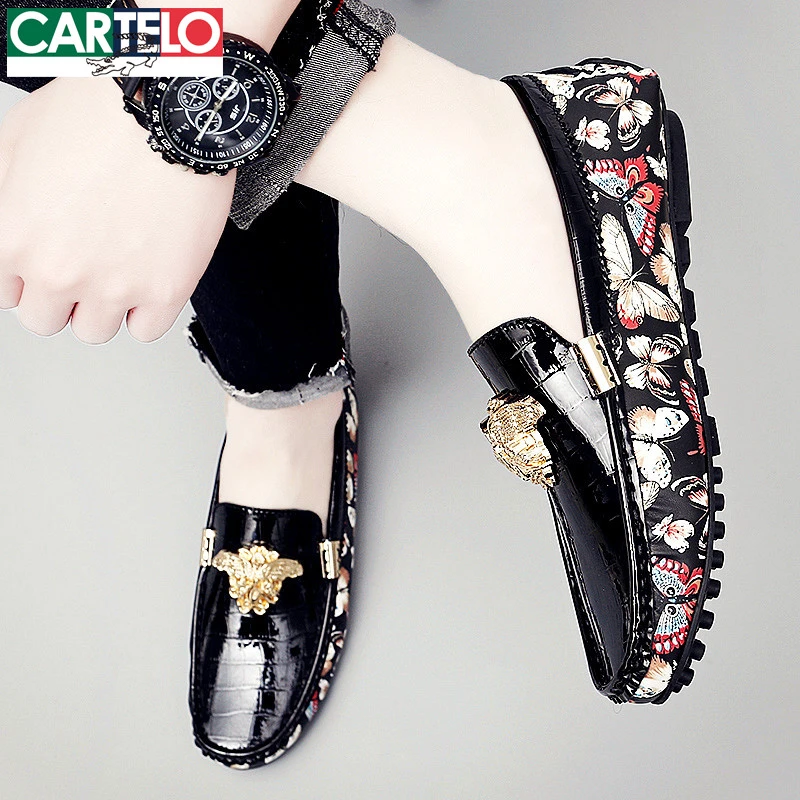 卡帝乐鳄鱼真皮豆豆鞋男鞋新款春季爆款商务正装懒人休闲皮鞋男士