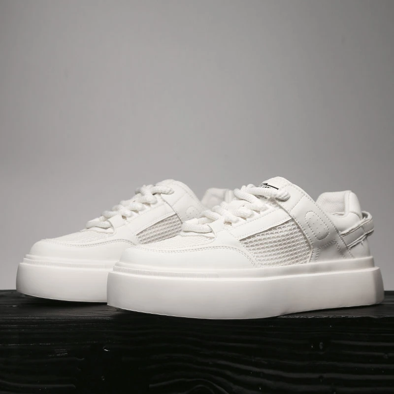 0857-时尚百搭小白鞋舒适潮流透气网布潮鞋百搭时尚男鞋休闲鞋