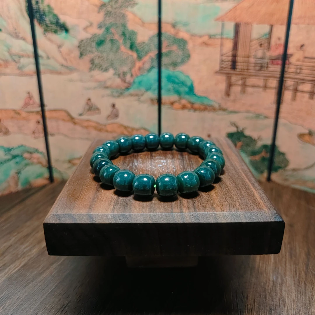 B和田玉桶珠手串（卡10）1921