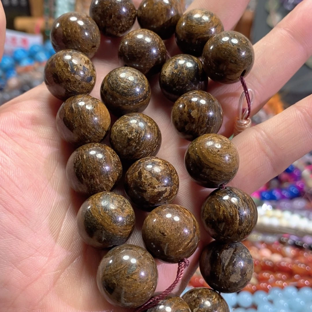 未镶嵌玛瑙/玉髓珠宝半成品天然古铜灰一条卡18mm