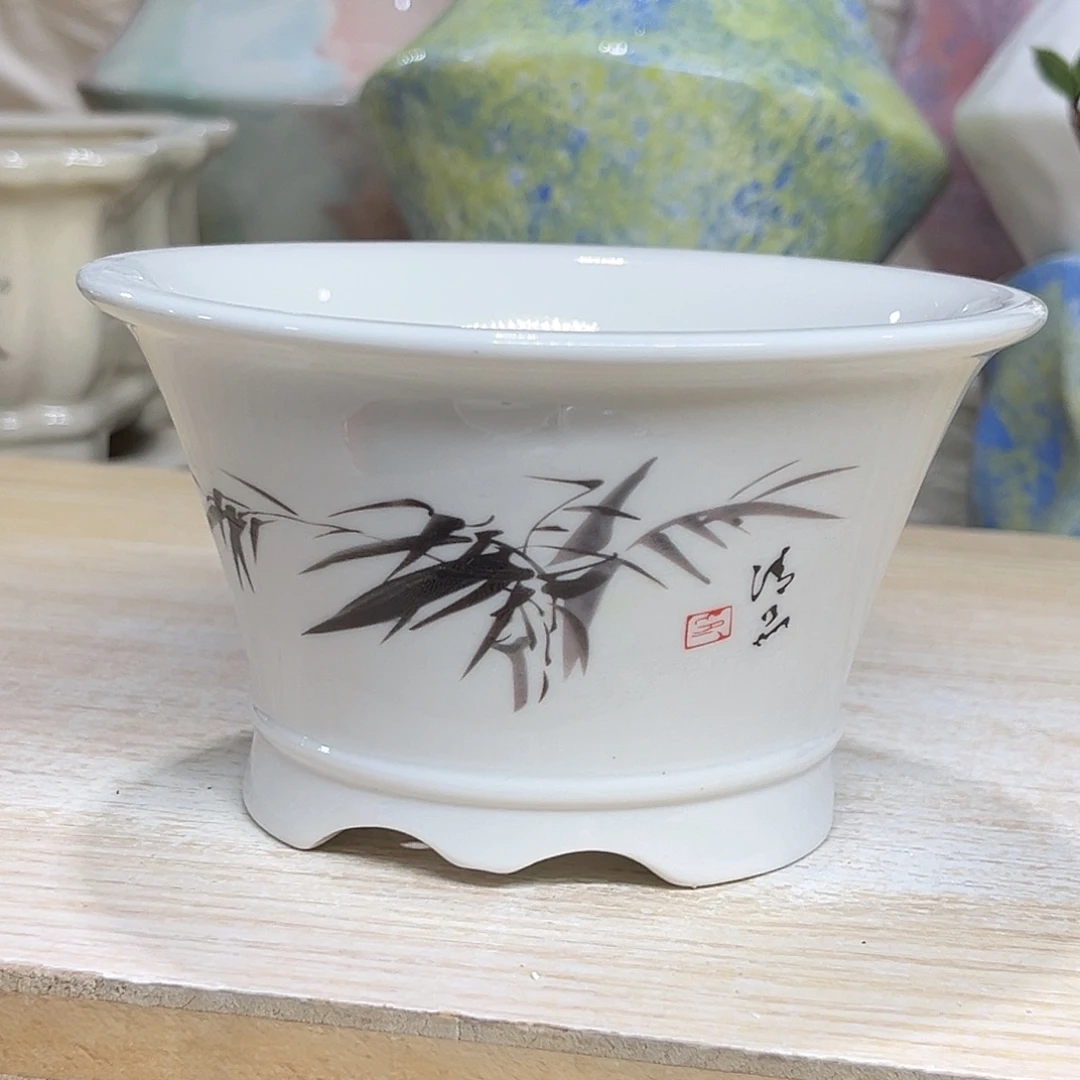 陶瓷绿植多肉微瑕花盆外口径：13*7.5