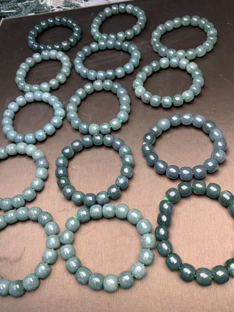 A货翡翠老型珠时尚百搭气质简约（多样性发其一）