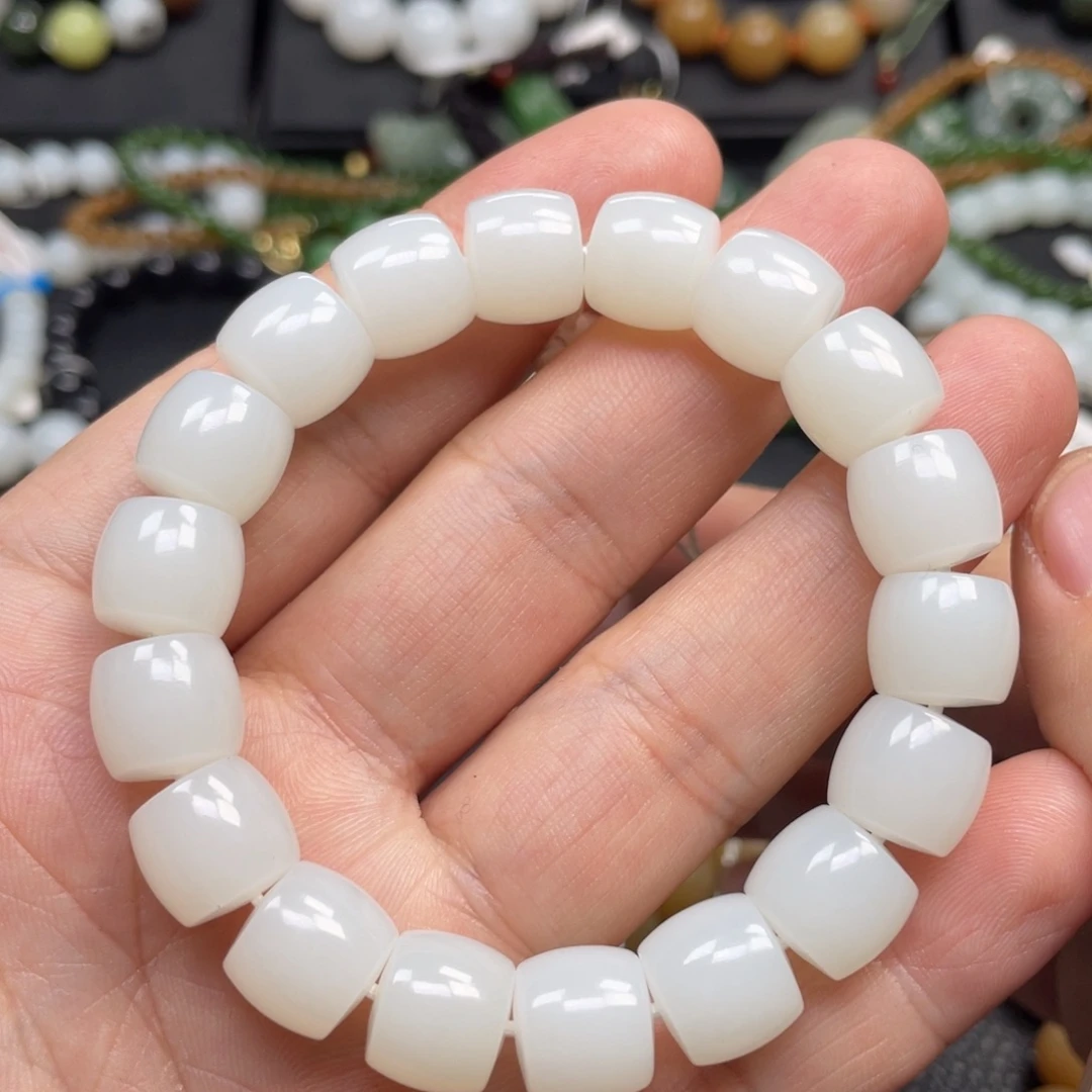 和田玉未镶嵌手链12