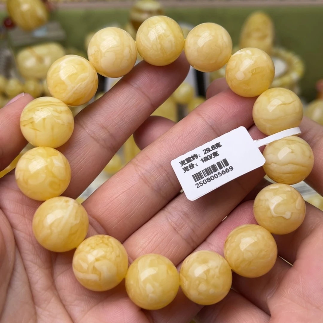 手串蜜蜡未镶嵌15+圆珠手串