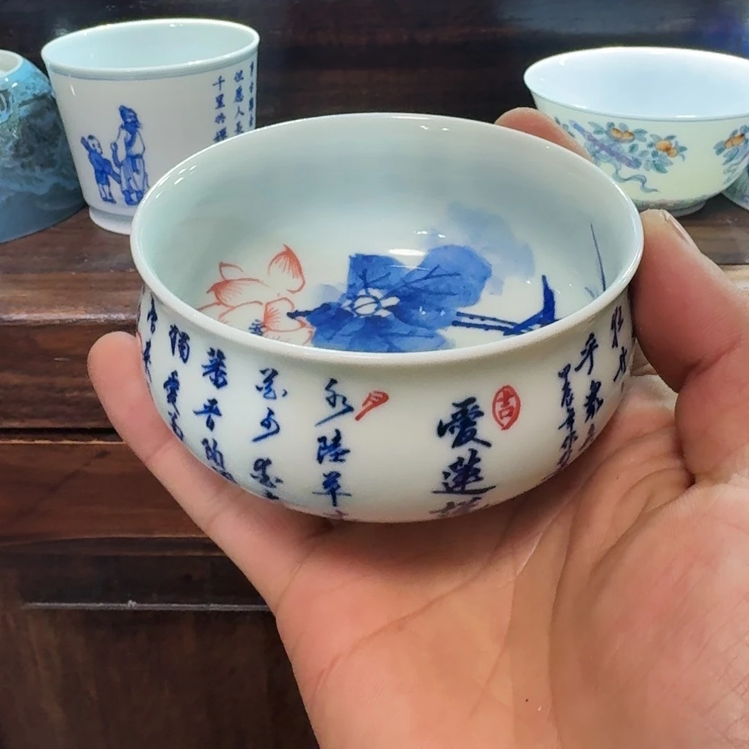 瓷片现代景德镇陶瓷手绘茶具