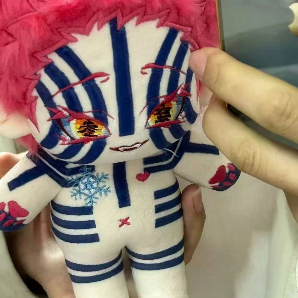 鬼灭之刃猗窝座动漫二次元棉花娃娃属性20cm裸娃帅气个性送男友