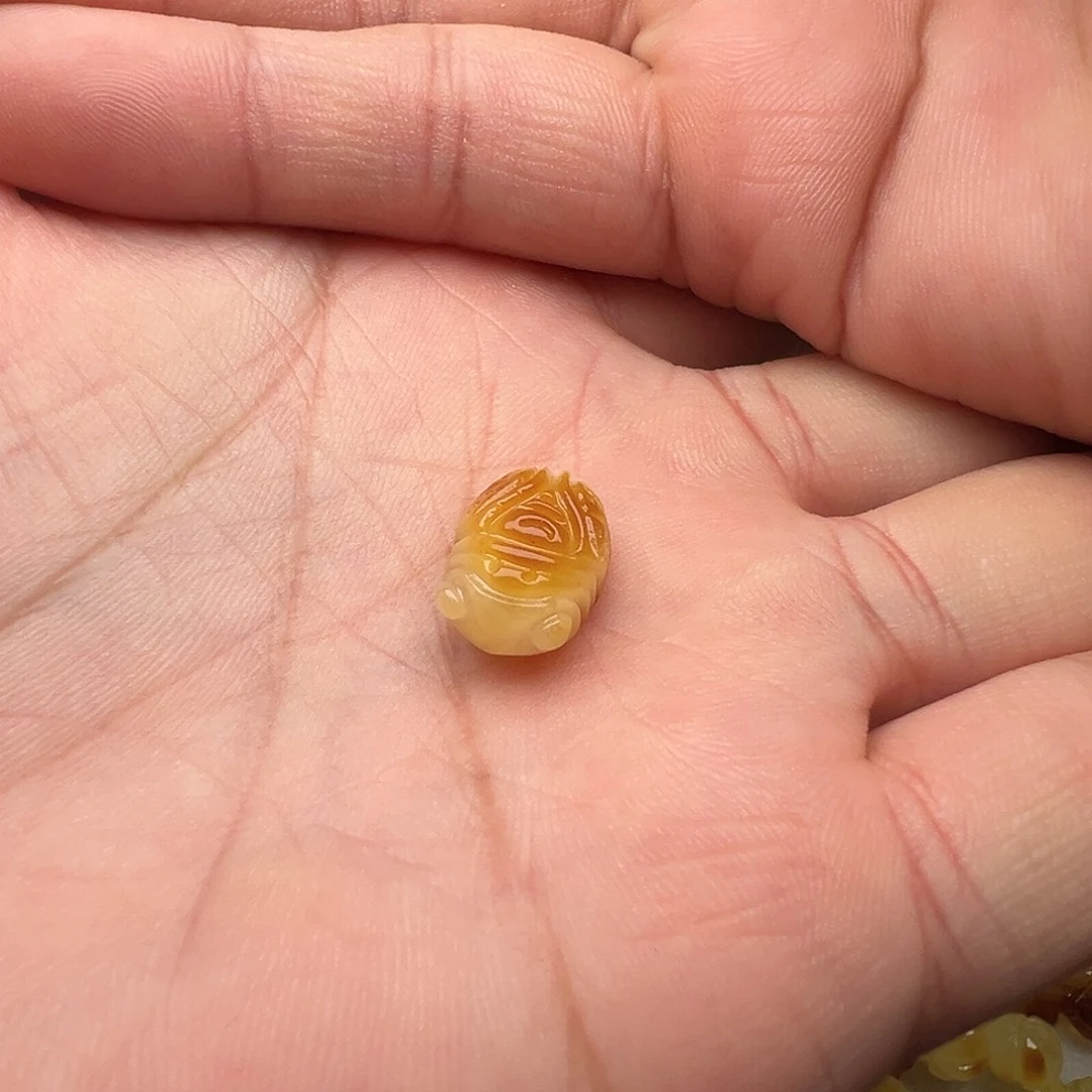 蜜蜡未镶嵌颈饰金蝉提溜（打孔不退换）