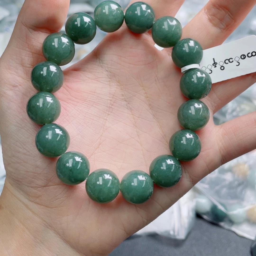 未镶嵌定制翡翠珠串13.3