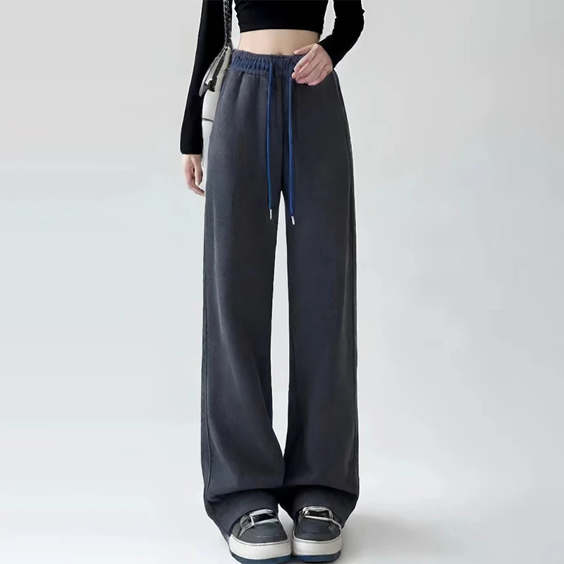 【专柜奢品】羊毛醋酸 7A抑菌垂感休闲 高腰舒适百搭直筒裤R2501