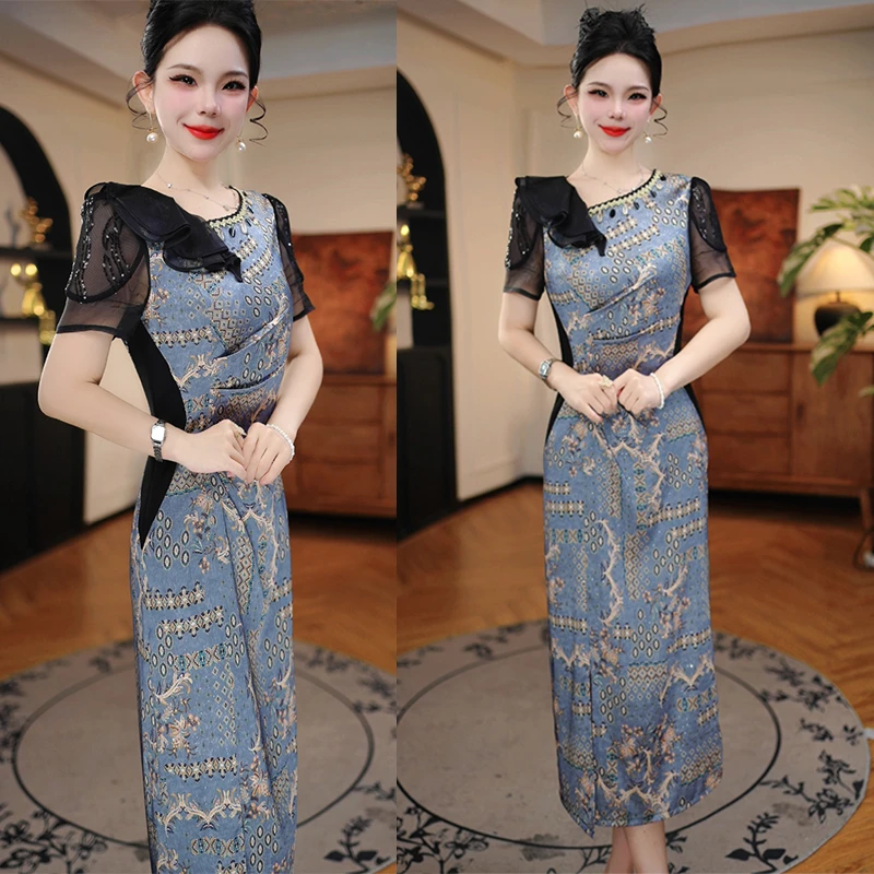 【繁花似锦】夏季优雅连衣裙2025年新款时尚气质高端中长款