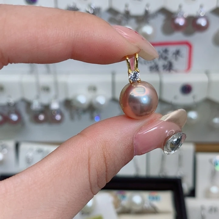 淡水珍珠吊坠(赠链)银S925镶嵌11➕