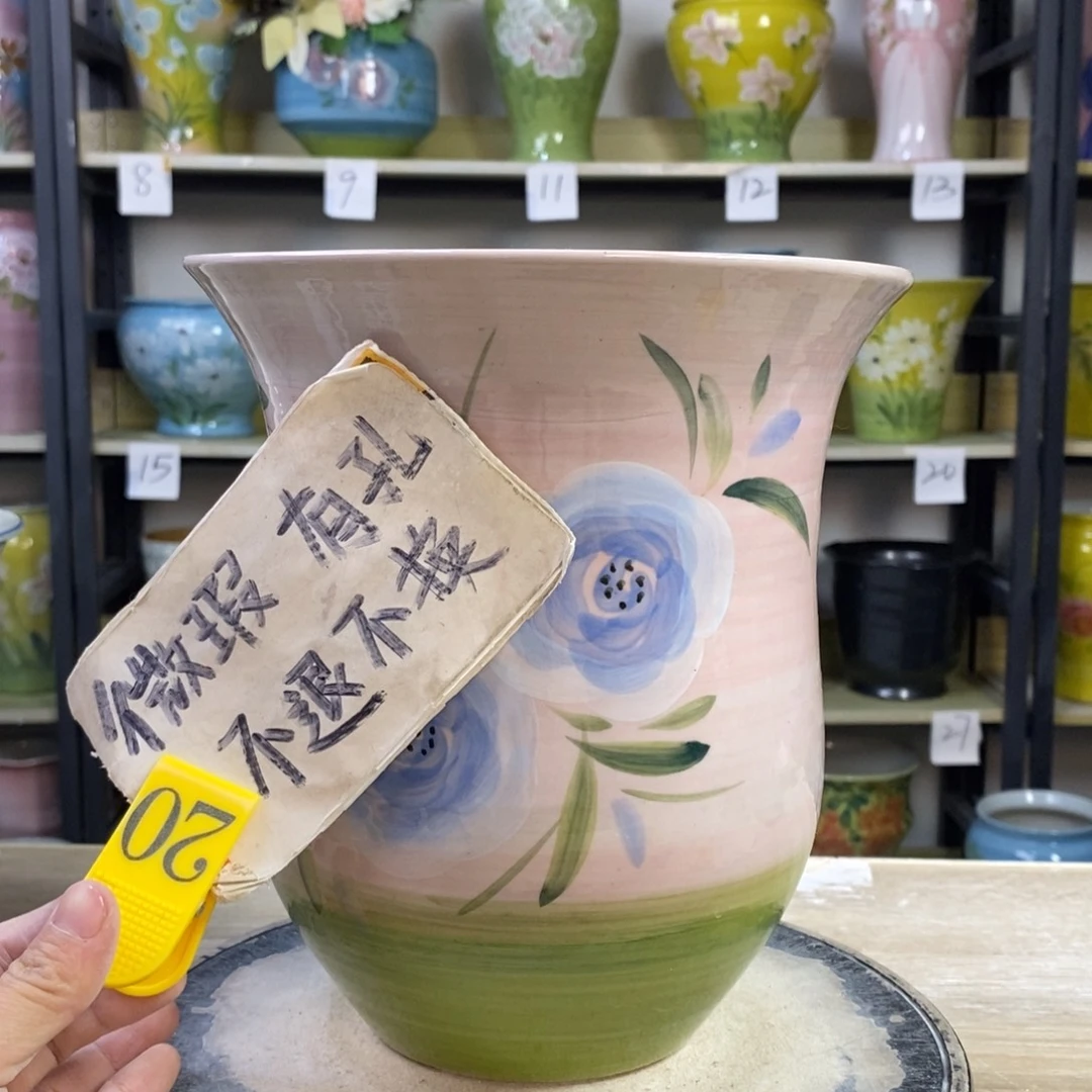 景德镇手工手绘陶瓷花盆