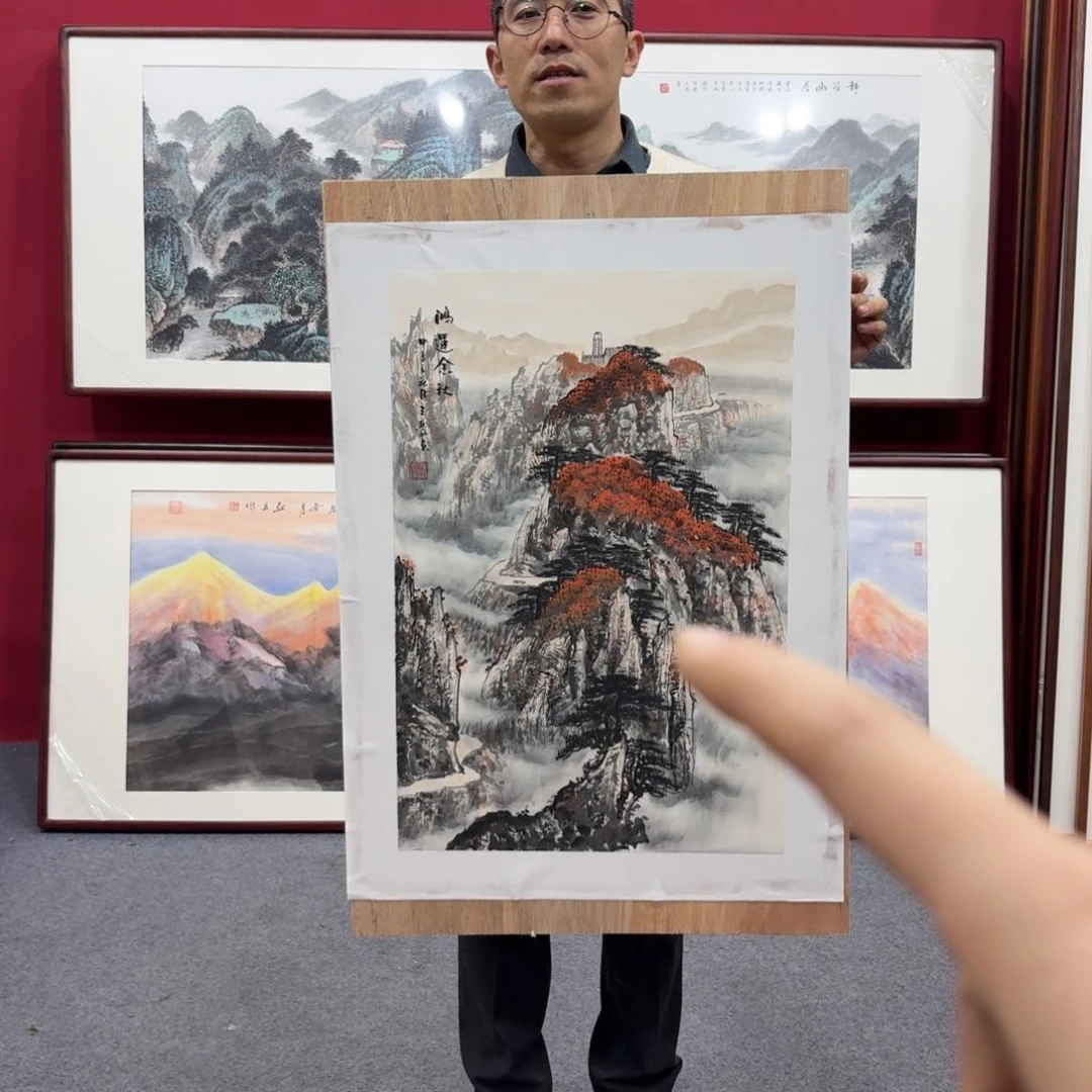 国画带框绘画作品