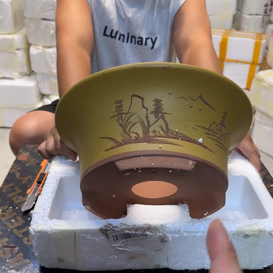 紫砂花盆口径33厘米