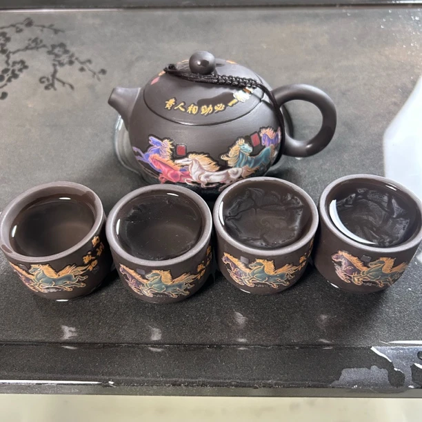 原矿西施变色凤鸣壶260毫升一壶四杯套装