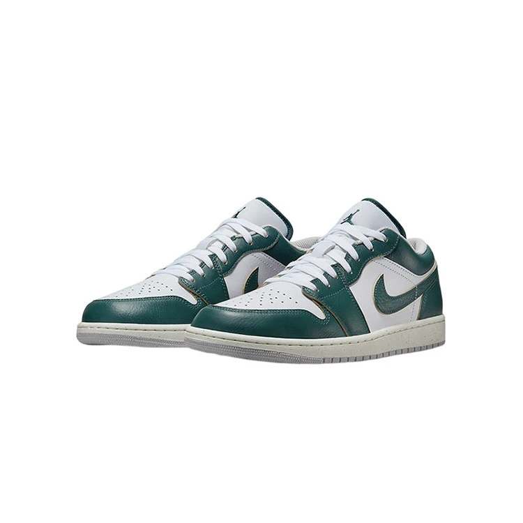 NIKE/耐克【商场同款】AJ1男子复古低帮白绿休闲板鞋FQ7687300