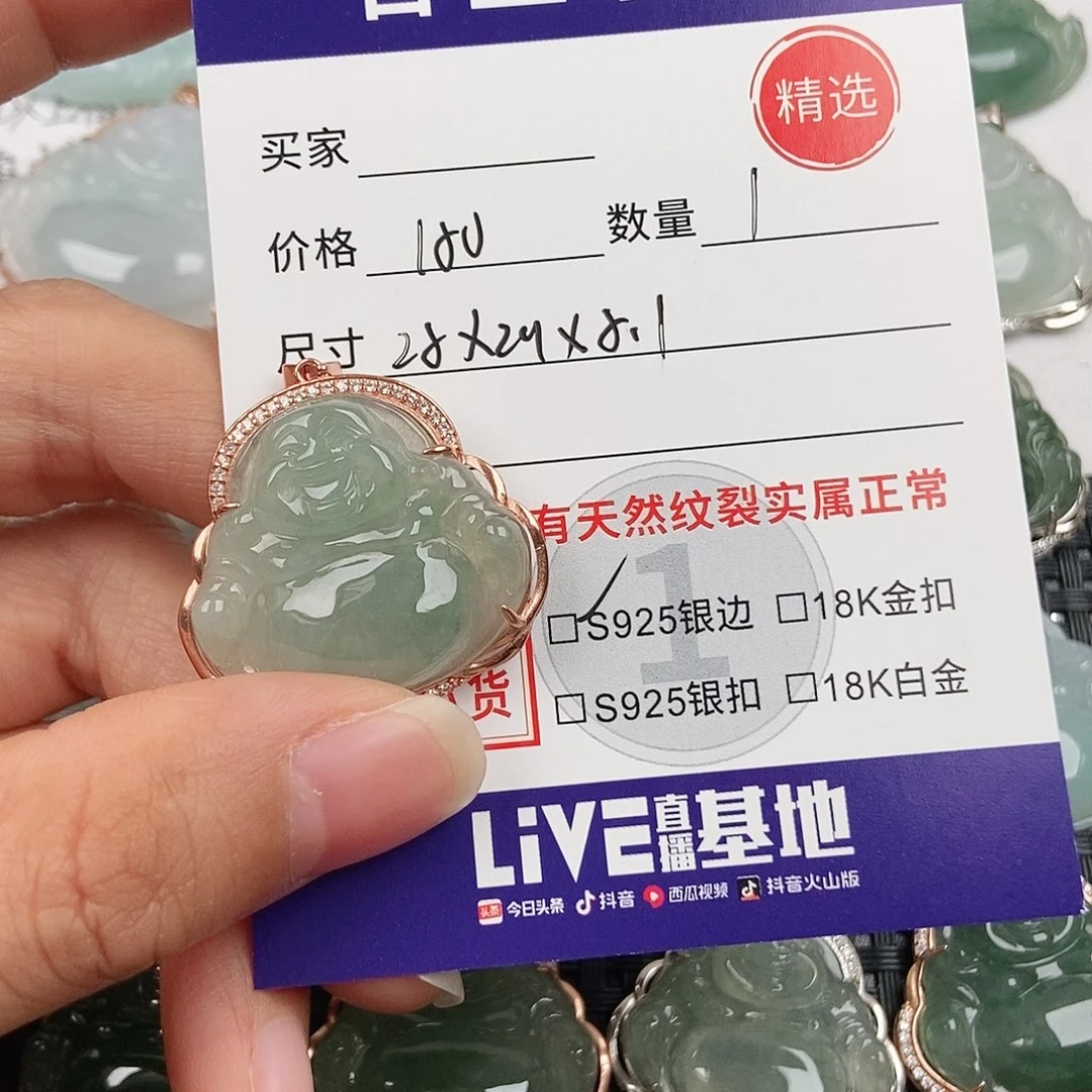 翡翠银S925镶嵌颈饰