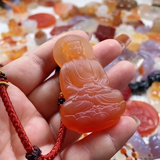 玛瑙/玉髓吊坠(赠链)未镶嵌用****7