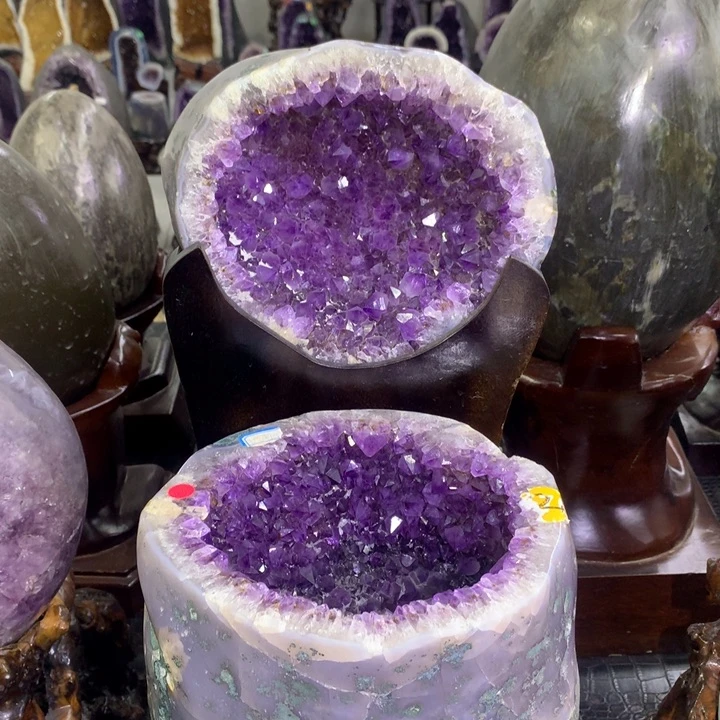 水晶福利紫钛晶聚宝盆未镶嵌