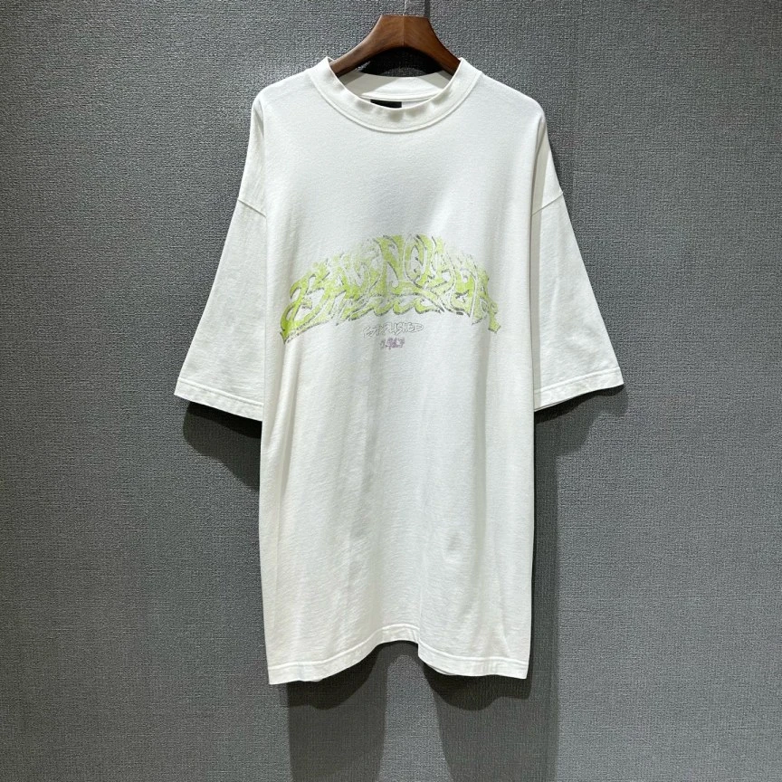 未使用 Balenciaga/巴黎世家 (pm)灾难限定做旧短袖 全新L码/5041
