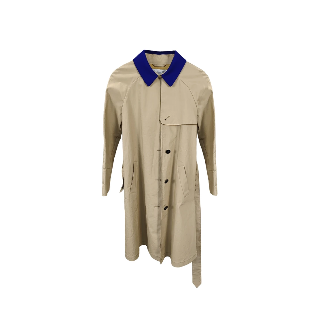 99新 DIOR/迪奥 Dior 卡其色拼接A字翻领大衣 34 10950547