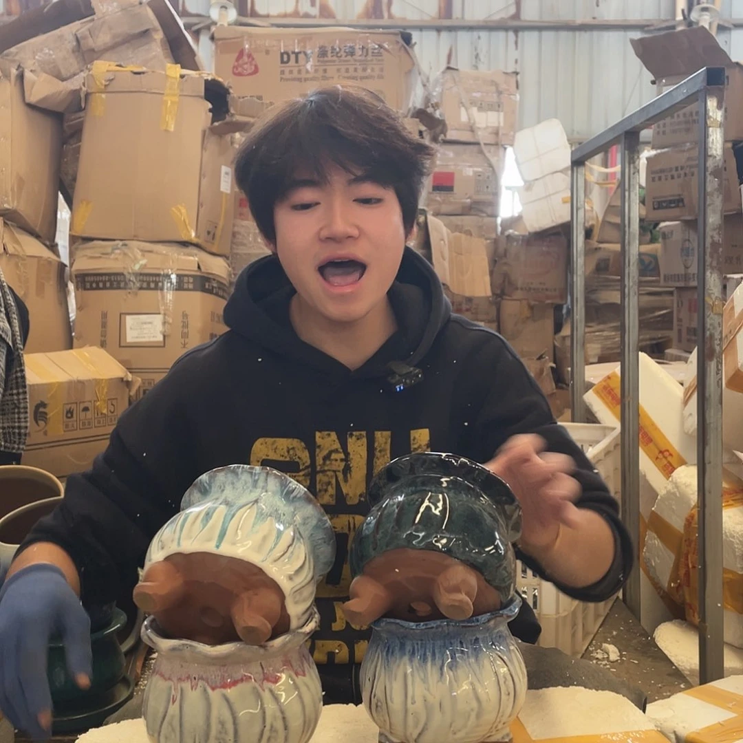 红陶宜兴紫砂粗陶花盆