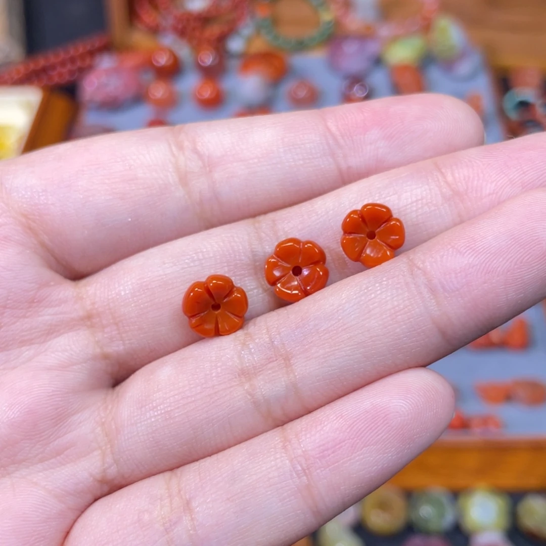 未镶嵌花扣南红玛瑙