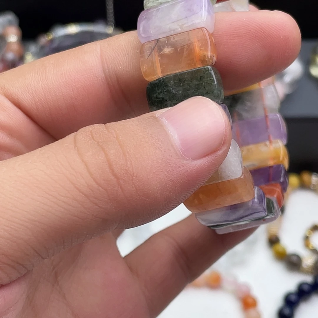 水晶手链未镶嵌多宝手牌