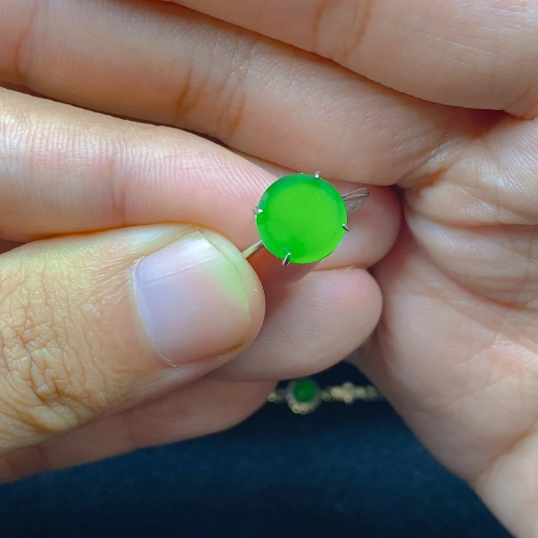 翡翠银S925镶嵌颈饰