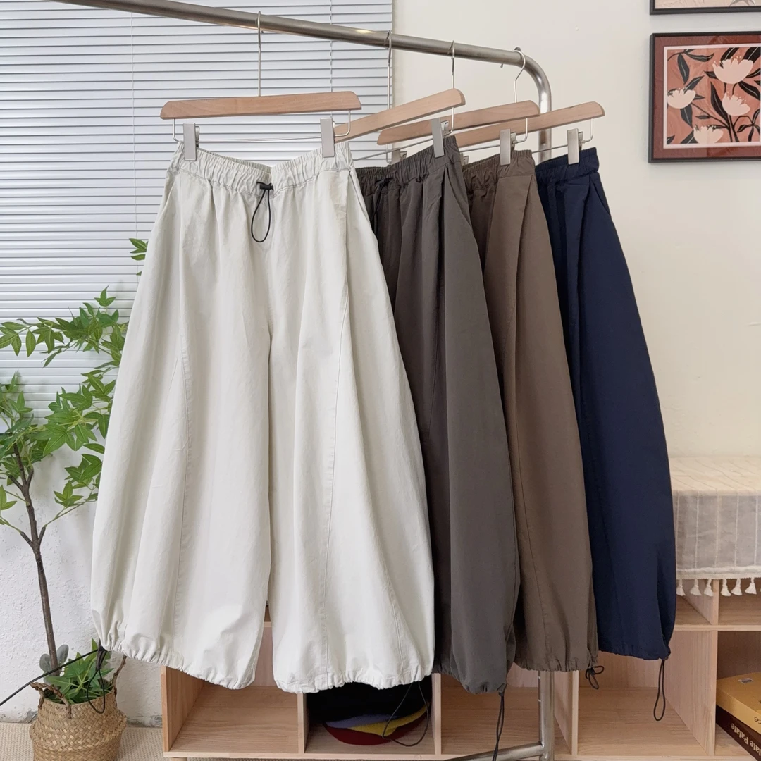 潮流时尚工装裤百搭设计感抽绳日系简约休闲裤
