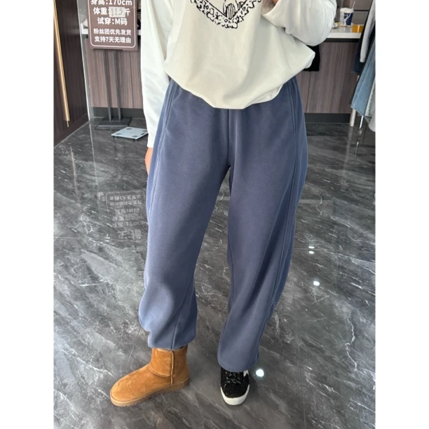 水洗棉 巨显瘦 加厚绒小弯刀裤