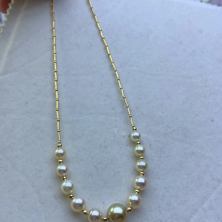 18K金镶嵌颈饰海水珍珠