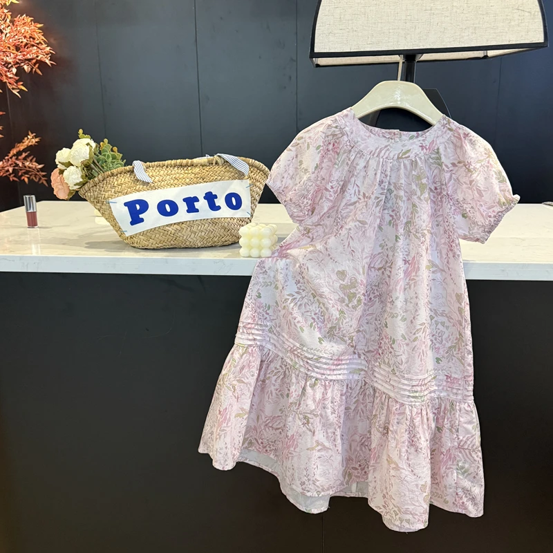 【现货】leomama女童连衣裙纯棉夏季洋气儿童小女孩裙子碎花公主裙