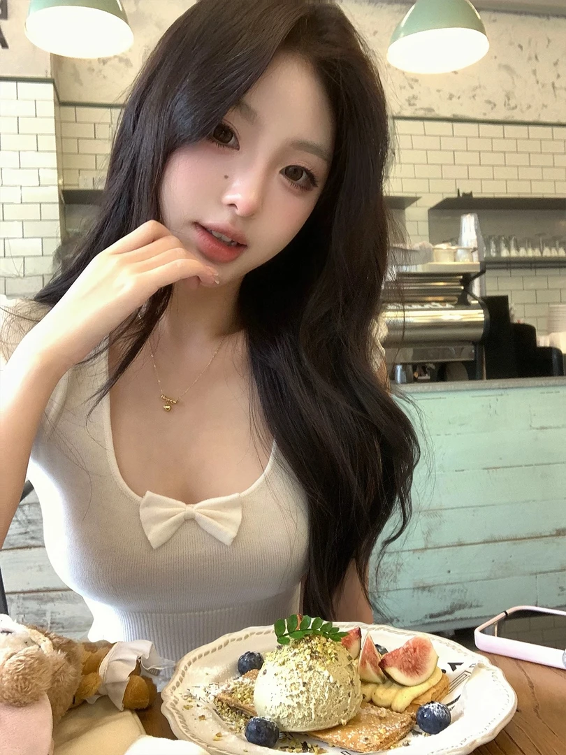 春夏蝴蝶结正肩短袖T恤女纯欲内搭韩版气质修身显瘦百搭针织上衣