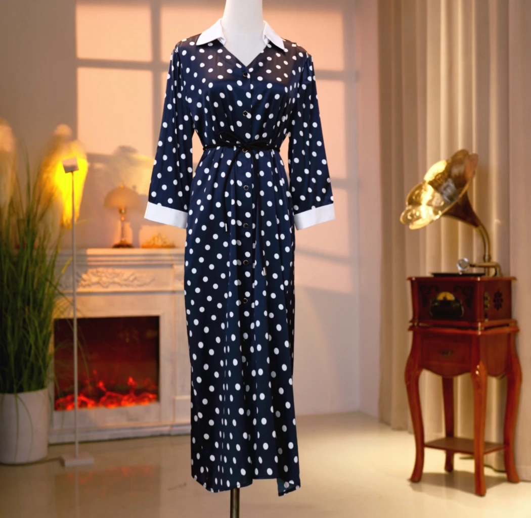 桑蚕丝高定时尚气质减龄优雅连衣裙  250069