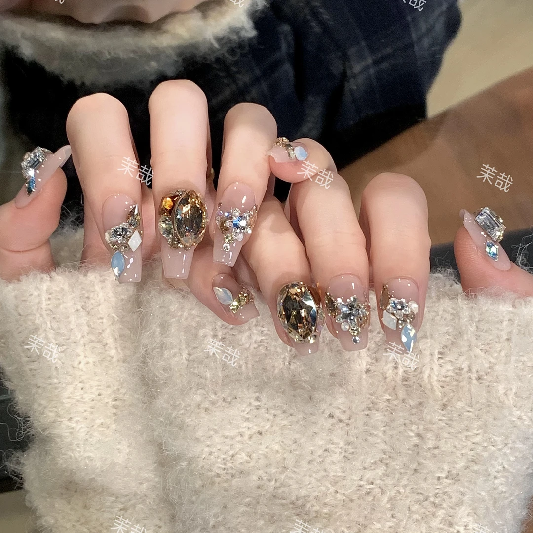 茉哉KK专属【施家全华/金枝玉叶】纯手工定制拆卸穿戴甲A3487