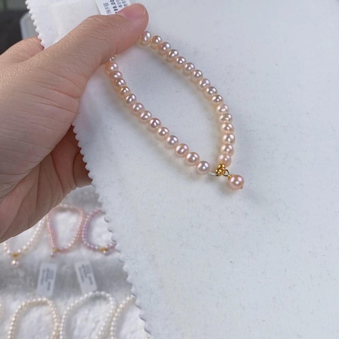 淡水珍珠手绳银S925镶嵌