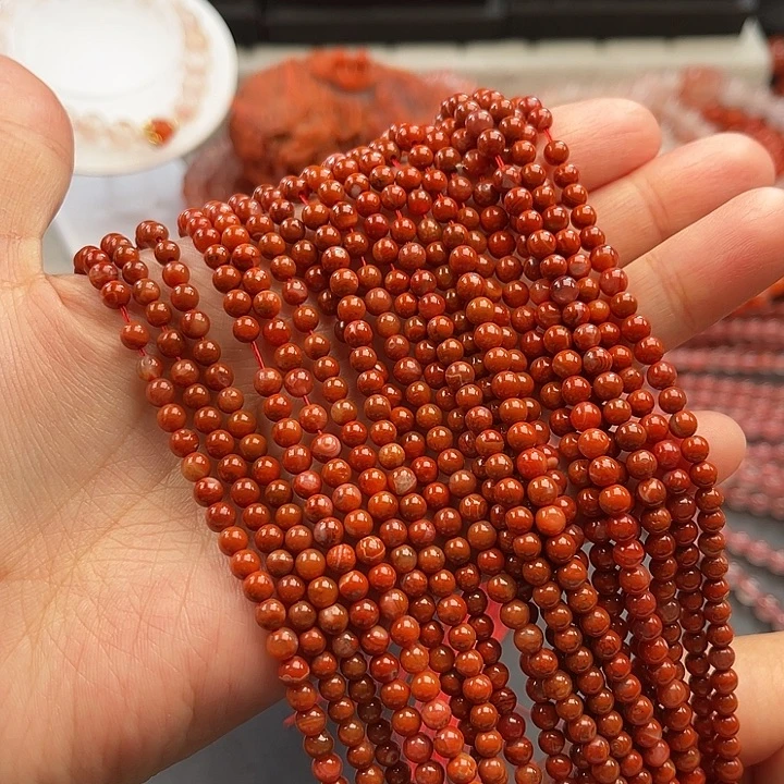 南红玛瑙未镶嵌多样性发货默认微瑕称重4mm2条