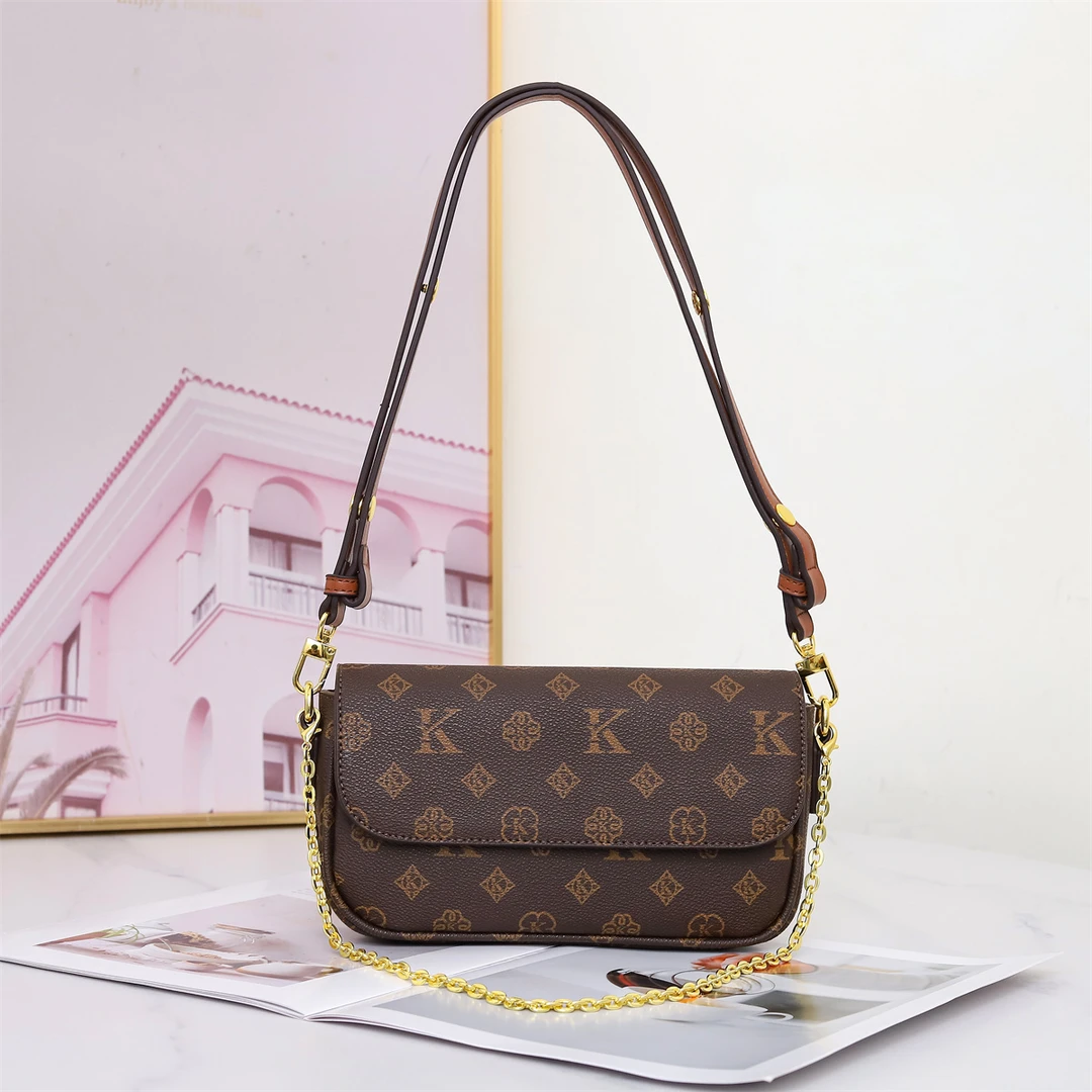 2025新款麻将包复古休闲经典棋盘格轻奢斜挎包手提腋下包6062