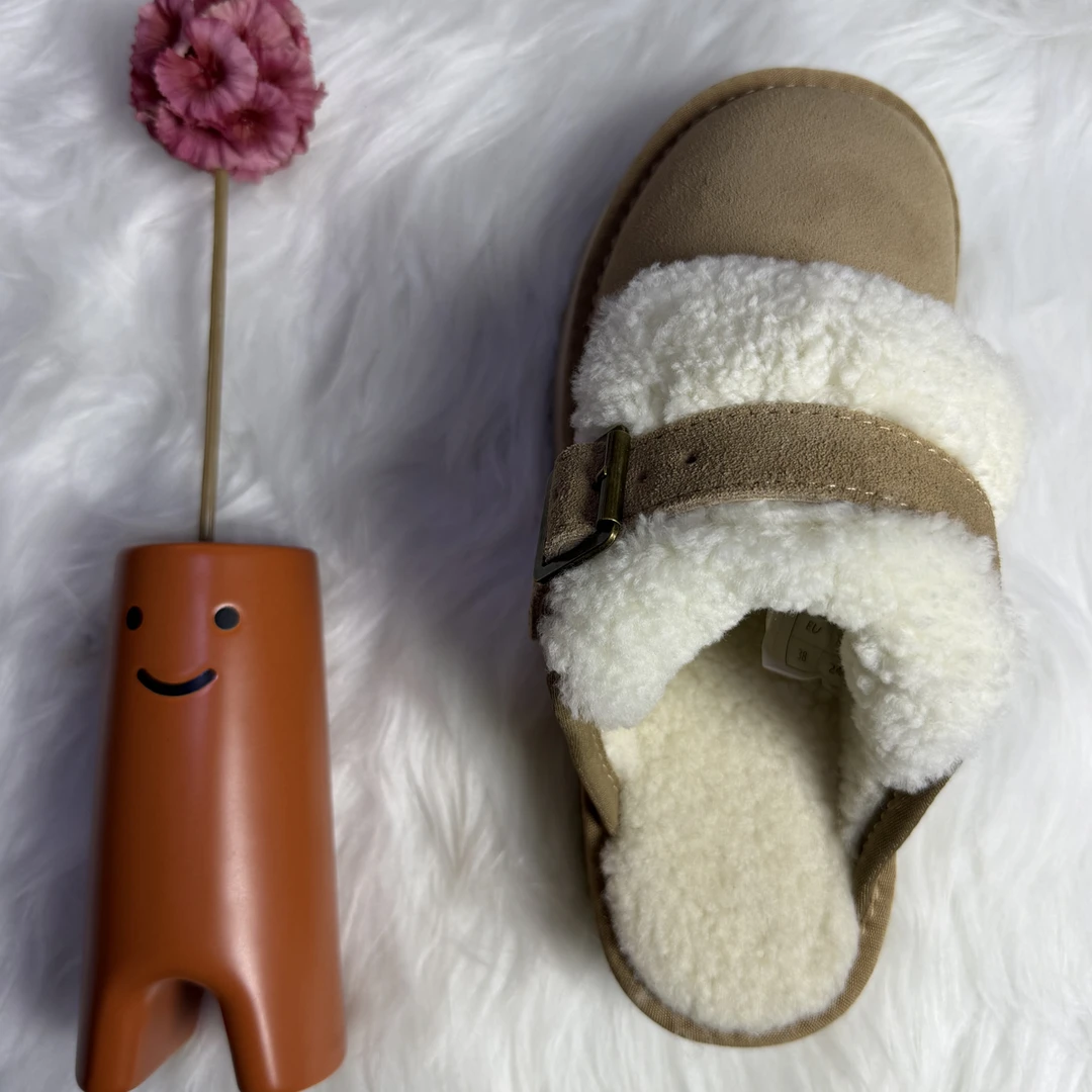 短款厚底冬季保暖时尚雪地靴靴子毛拖