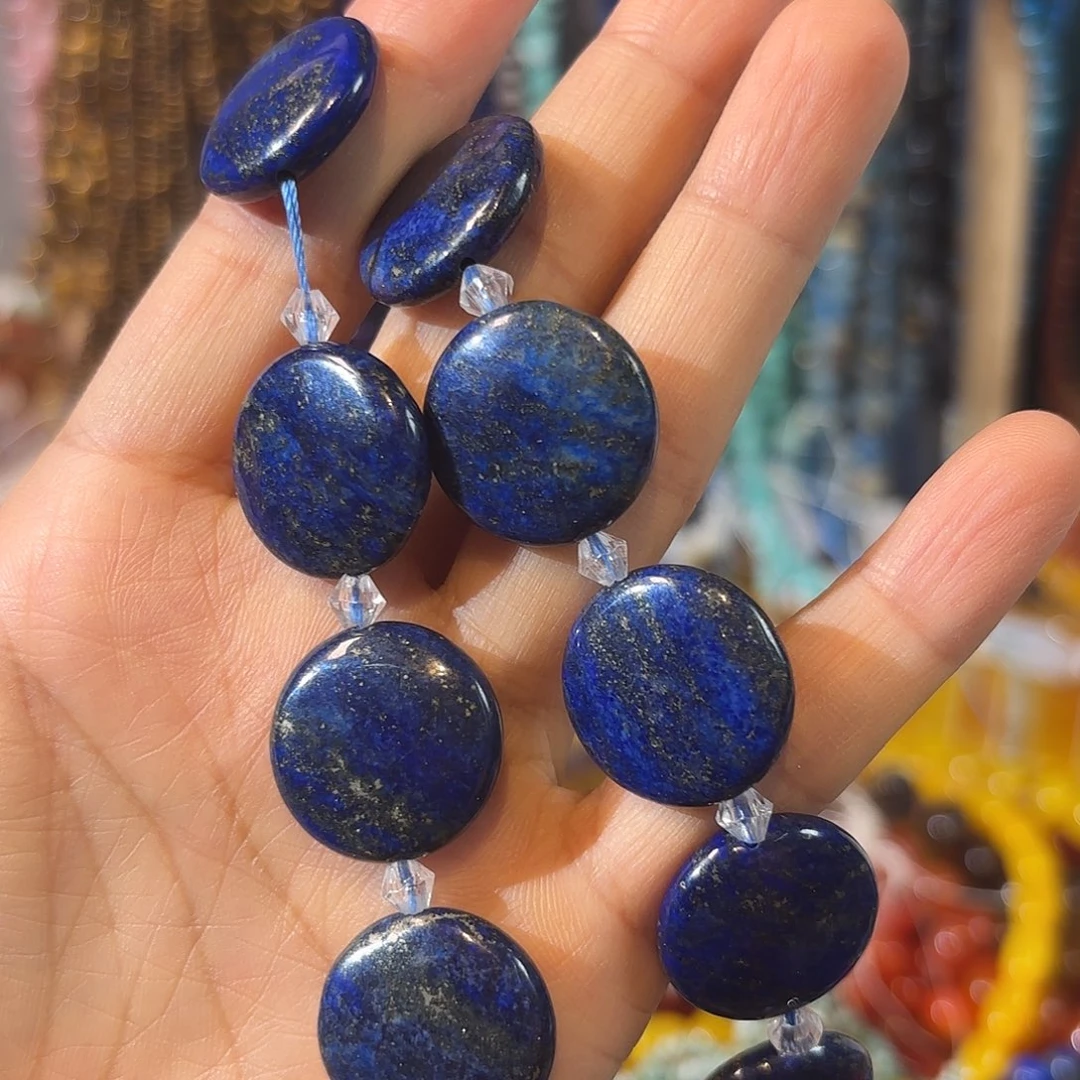 玛瑙/玉髓银S925镀金镶嵌珠宝半成品青金卡20一条