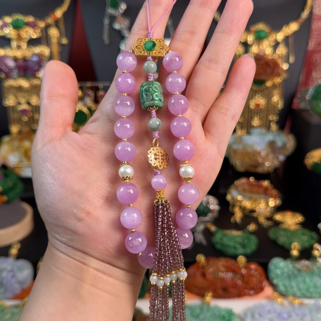 翡翠未镶嵌颈饰原创设计手持压襟多用款 亏清