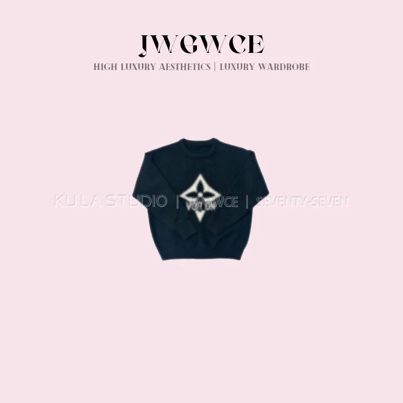 【Baby恩】F110轻奢羊毛混纺针织上衣外套女装