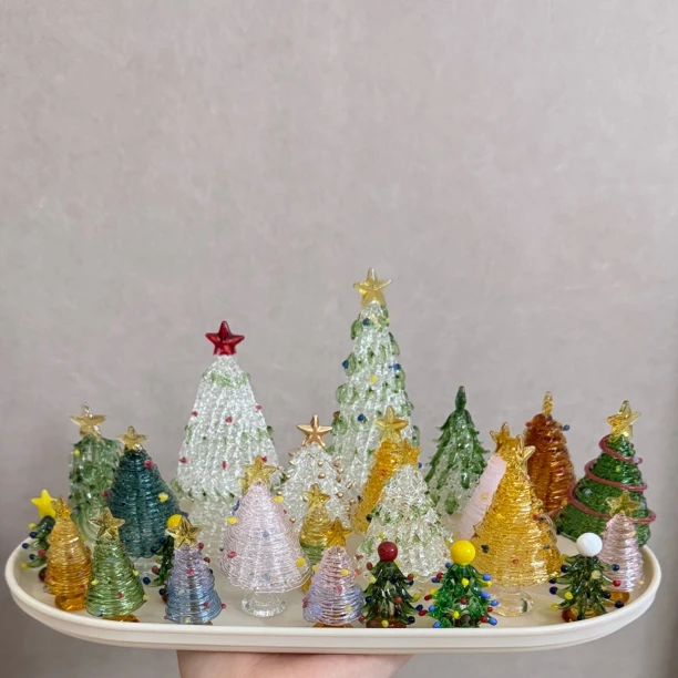 【琉璃圣诞树】手工琉璃圣诞树diy摆件