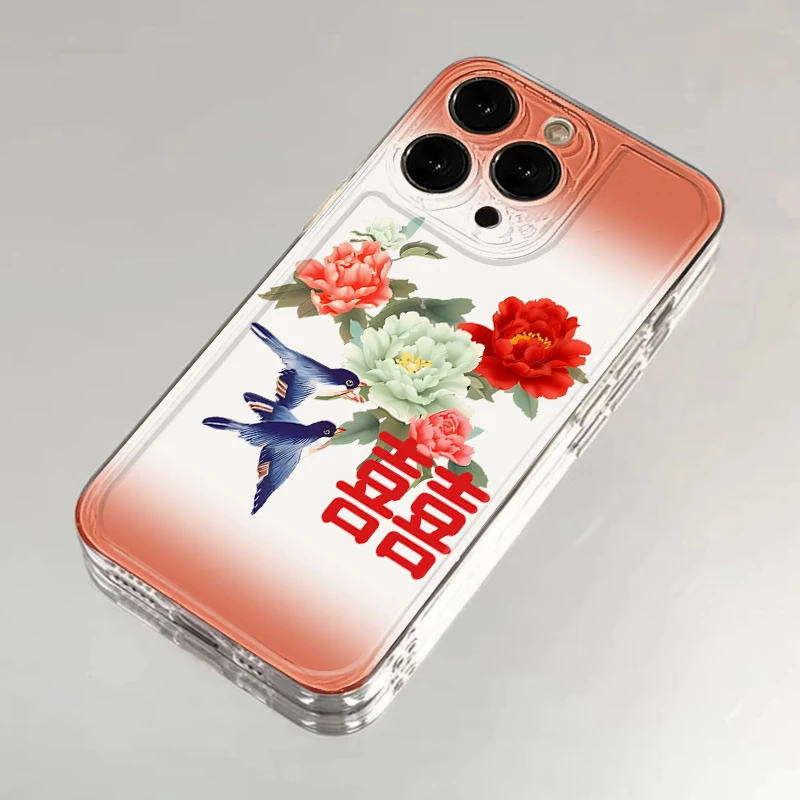 BANCA复古鲜花双喜适用iPhone16小米15华为苹果14promax手机壳12