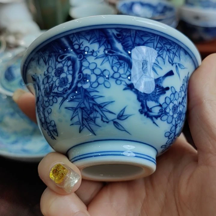 瓷片手工绘画手工柴窑