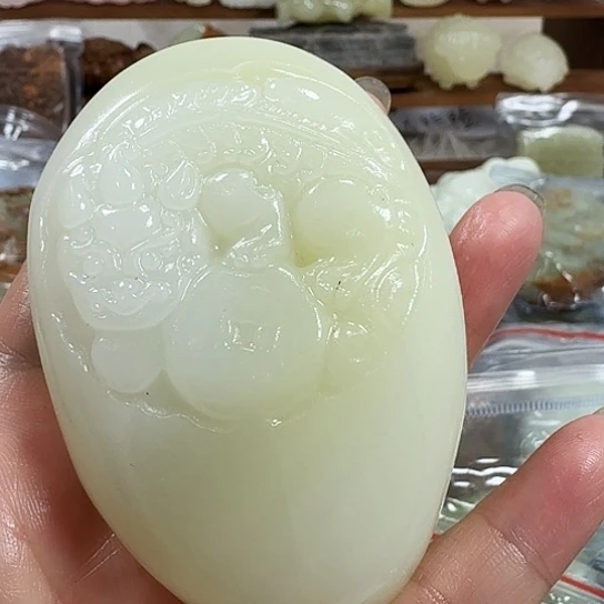过***去砖雕石头手把件石头手把件
