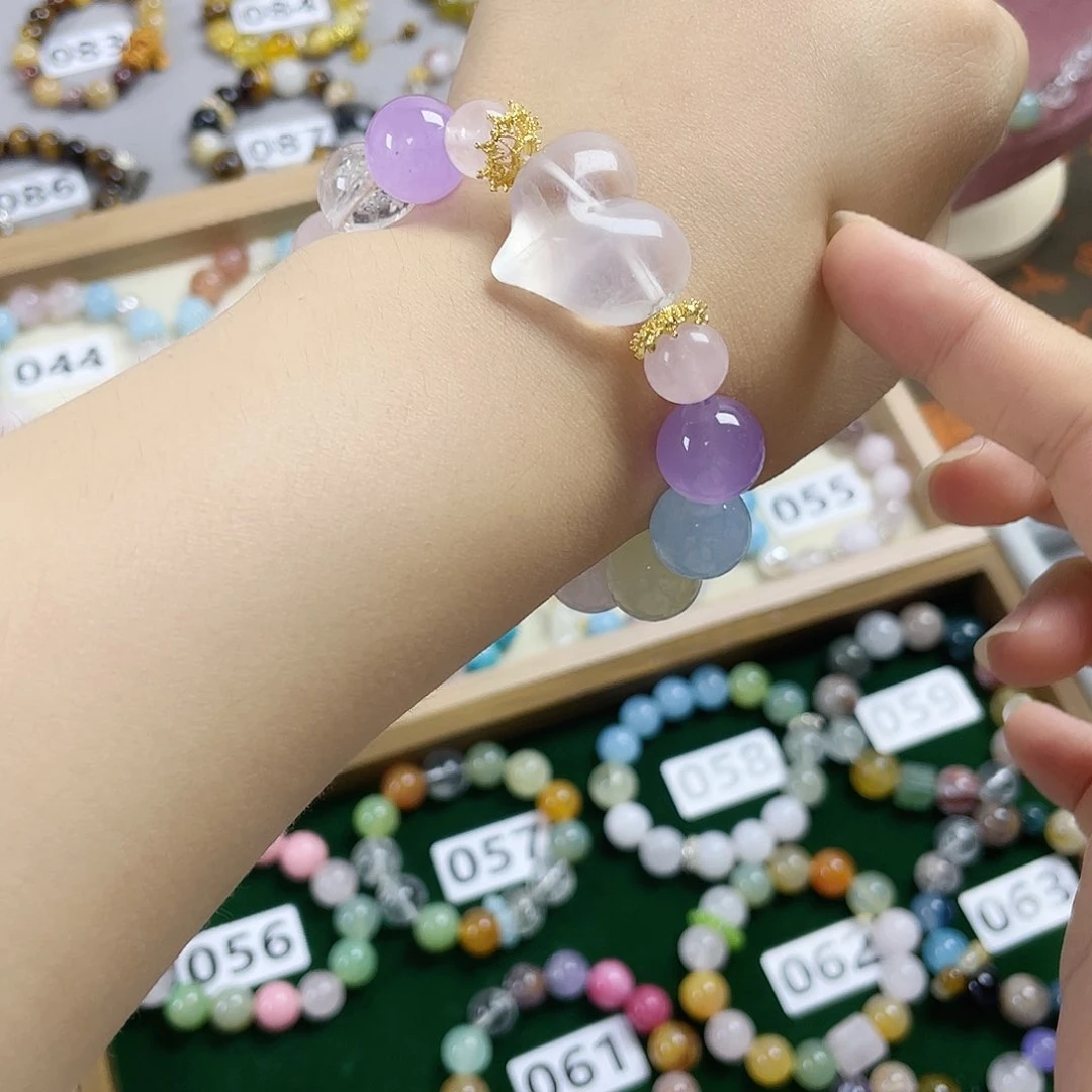 烟晶手链银S925镶嵌