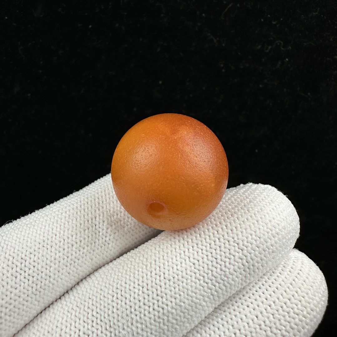 A70-85天然原矿俄料蜜蜡 老蜡单珠22.6mm 支持复检 假一罚四