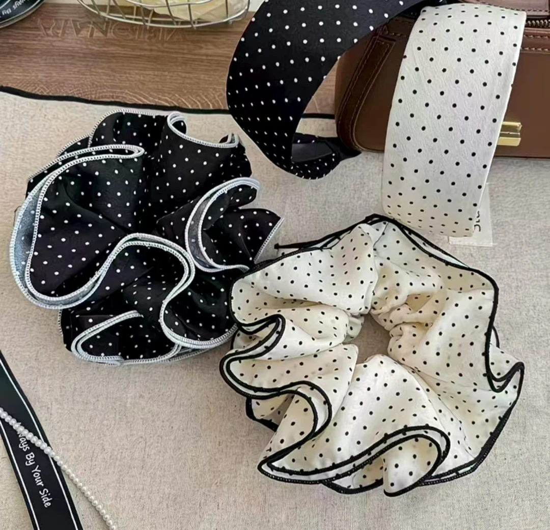 甜美风日韩民族风瑞丽风发圈发绳弹簧夹飘带时尚